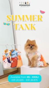 POMAPOO - Baju Kucing dan Baju Anjing Summer Tank