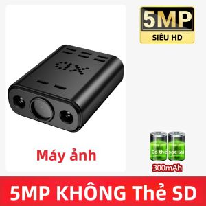 1-5 Chiếc Camera An Ninh WIFI Mini 5MP Có Pin Tích Hợp Theo Dõi Con Người Hồng Ngoại Nhìn Đêm Di Động Thân Máy Ảnh Để Giám Sát Từ Xa