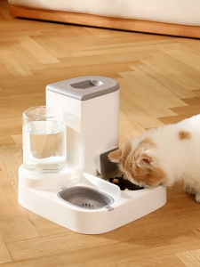 ที่ให้อาหารสัตว์เลี้ยง มีชามสแตนเลสแถมให้ สเตนเลส ที่ให้น้ำสัตว์เลี้ยง ที่ให้อาหาร-น้ำอัตโนมัติ เกรดพรีเมี่ยม 2IN1 ที่ให้น้ำ-อาหารอัตโนมัติ