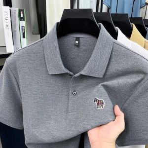 Áo Polo Nam Mùa Hè 100% Cotton Thêu Tay Áo Ngắn Phong Cách Business Casual Thoáng Khí Có Cổ Kiểu Dáng Smart Casual