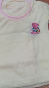 6pcs Kaos Oblong salur bayi motif bordir BB 5-15 kg