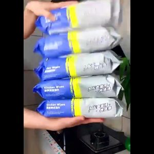 Am888 ทิชชู่เปียกพร้อมน้ำยา ทิชชู่เปียกทำความสะอาดในครัว ขจัดคราบมันติดแนน