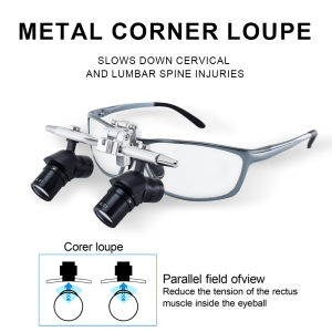 แว่นตาทันตกรรม Ergo2 DEASIN แว่นขยาย48 ° 4X แบบพับขึ้นสำหรับการผ่าตัดช่องปากทางเลือกที่สะดวกสบายในการดัดและลดศีรษะ