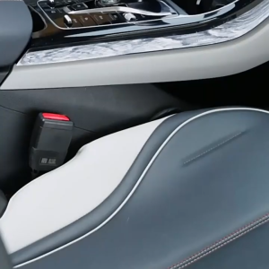 Chicmine 2pcs Car Seat Gap Storage Box with Cable Hole Large Capacity Wear Resistant Center Console Organizer Car Interior Accessories
