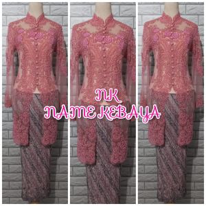 set kebaya pesta kebaya mocca kebaya tunik ibu hajat + rok prisket