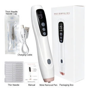 Laser Plasma Pen Dark Spot Mole Freckle Remover Skin Tag Remover Pen LED Screen 9-Level Professional Mole Removal Beauty Care