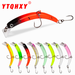 Slow sinking curved back Mino double hook hard bait 6.3cm/3.5g lure for freshwater sea bass biomimetic bait