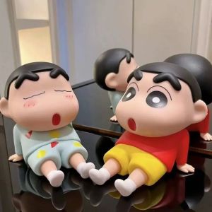 Cute Cartoon Colorful Crayon Shin-chan Series Mobile Phone Holder Office Desktop Lazy Cellphone Stand Doll Decorative Phone Bracket