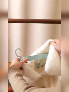 Foldable thick clothes hanger portable anti slip clothes hanger portable travel clothes hanger socks drying clothes hanger multifunctional