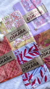 OSCARA MOTIF/HIJAB STANDAR UKURAN 110 X 110 JILBAB SEGI EMPAT MOTIF TERBARU LOGO AZ