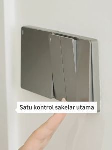 COZY Sakelar / Sakelar Lampu Abu Space Gray 1/2/3 Gang Electrical Switch