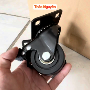 Bánh xe đẩy hàng tải nặng nylon xoay có khóa chịu tải 100-220kg - Bánh xe chịu lực