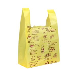 Multi-Purpose Yellow Plastic Shopping Bag Thickened