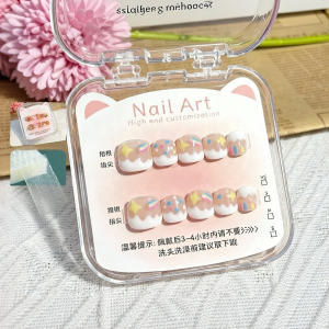 GANGHOU | Non-toxic Short Artificial Nails for Girls Handmade 2026 New Style