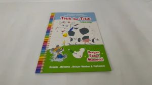 Buku Aktiviti Titik ke Titik (Dot to Dot) Ladang Dengan Stiker Untuk Kanak Kanak
