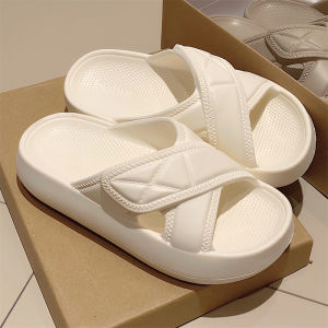 Thin Strip Couple Eva Home Non-Slip Thick Sole Imitation Velcro Slippers Womens Summer Fashion Outdoor Cross Sandals