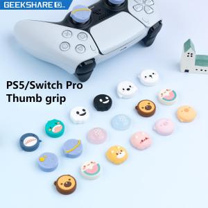 Geekshare PS5/PS4/Switch Pro Thumb Grip Silicone Cover Game Controller Protective Cover Cute Thumb Grip Cap