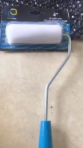 PoloLock Paint Roller With Handle 4 inch Baby Roller Refill Black Paint Tray