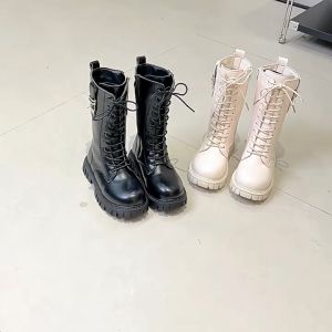 Bốt cổ cao cho bé gái 3 - 12 tuổi dáng dài tới gần đầu gối màu đen sành điệu phong cách Anh Quốc NHÍM SHOP GC71