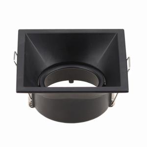 1/10PCS Commercial Aluminum LED Adjustable Spotlight Lamp Frame Recessed Rotatable Square Downlight Lighting GU10 MR16 Socket