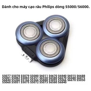 Đầu Thay Thế Máy Cạo Râu Philips Dành Cho S6000 S6011 S6015 S6840 S6550 S6580 S6670 S6688 S6875 S5266 S5166 S5366 Lưỡi Dao Cạo Dành Cho Nam Chất Liệu Kim Loại + Nhựa