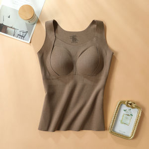 ZISU | Thermal Seamless Camisole with Padded Bra for Women