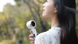 Kipas Angin Portable 5-Speed Strong Wind LED Display Kipas Portable Mini USB Tahan Lama Handheld Rechargeable Mini Fan