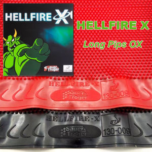 HELLFIRE X OX Table Tennis Rubber Medium Partical Long Pips Ping Pong Rubber ITTF Sandard Super Soft Table Tennis Racket Rubber