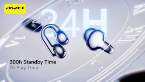 คลิป TZ30บนหูฟังเอียบัดไร้สายบลูทูธ awei ต่างหูแบบหนีบนำอากาศหูฟัง HiFi แบตเตอรี่อายุการใช้งานยาวนานเสียงที่สมจริงหูฟังบลูทูธแบบกีฬาพร้อมไมโครโฟน