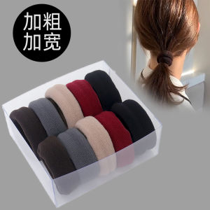 Dây Buộc Tóc Đàn Hồi Cao Màu Đen Dày Cho Phụ Nữ Phụ Kiện Tóc Đơn Giản Đa Năng Dây Buộc Tóc Búi Tóc Dây Buộc Tóc