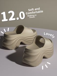 EVA Material Thick Bottom Beautiful Womens Slippers Summer Outdoor Wear Anti-Slip Deodorant Heightening Arch Support Sandals