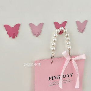 Móc Treo Hình Bướm Dễ Thương Trang Trí Phòng Đơn Giản Giá Đỡ Tường Bằng Sắt Chịu Lực 1-5kg Chất Liệu Keo Dán