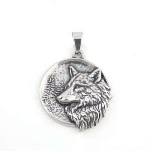 Stainless Steel Vintage Vikings Lion/Wolf Pendant Chain for Men Punk Hip Hop Biker Animal Stamp Necklace Jewelry Gifts Wholesale