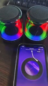 【BUY 1 TAKE 1】Home Audio Speaker Sound Box Bass Desktop Stereo Wireless Speaker Power Handfree Bluetooth Speakers Colorful LED Light Effect Bluetooth Speaker Portable Subwoofer Music Player