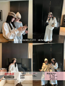 Versatile Shoulder-off Long Sleeve Sweater Casual Retro Loose Lazy Hot Girl Off-shoulder Top