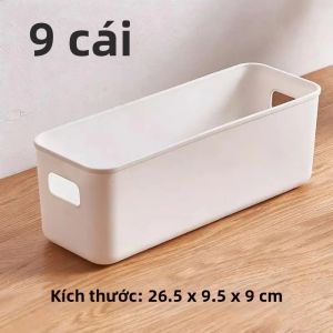 Bộ 9 Hộp Đựng Đa Năng Chất Liệu Nhựa Không Mùi Dùng Cho Nhà Bếp Mỹ Phẩm Đồ Ăn Vặt Đồ Dùng Gia Đình - An Toàn & Dễ Dàng Bảo Quản