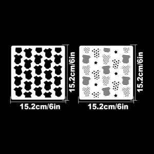 Original Pratical Tools Cook Coffee Bees Stars Baby Cloth Texture Partterns Stencils Paper - Spray Paint & Graffiti