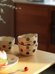 Bát Cơm Bằng Gốm Sứ Màu Dưới Lớp Glaze Dễ Thương Bát Tròn Bát Đựng Cơm Đồ Dùng Ăn Uống Đồ Dùng Gia Đình Thương Hiệu Siyu
