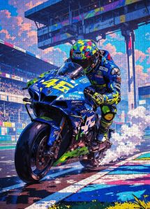 Kayou | Jigsaw Puzzle 1000 Pieces Motorcycle Racing Puzzle Home Decor for Adults Game Family Fun Puzzles Educational Toys