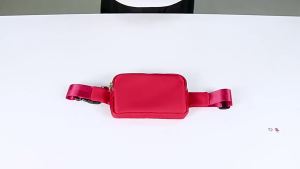 Double Layer Waist Bag Lightweight Crossbody Bag Adjustable Strap Waterproof Fanny Pack for Travel Hiking Daily Commute