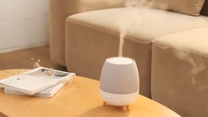 300ML 2-Speed Light Fabric Humidifier with Essential Oil Ultrasonic Aromatherapy Essential Oi