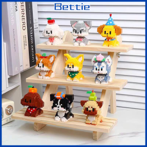 BETTIE Mini Bricks 3D Model Anak Anjing DIY Dog Building Susun Balok Mainan Edukatif Mainan Bricks