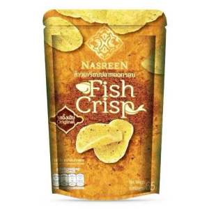 NASREEN ข้าวเกรียบปลาทอดกรอบ(กรือโป๊ะ) Keropok 50g มี4รสให้เลือก
