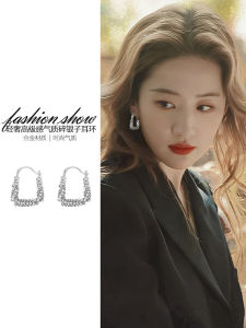 Geometric Womens Earrings Trendy Design Silver Alloy High-Quality Fashion Jewelry Elegant Atmosphere Unique Style Ear Jewelry