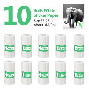 3/5/10Rolls Pocket Mini White Printer Thermal Paper Sticker Children Camera Instant Print Kids Camera Printing Paper Replacement