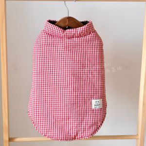 New Autumn Winter Double-sided Cotton Vest Dog Clothes Warm Plaid Small Dog Clothes West Highland Bichon Schnauzer
