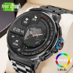 สมาร์ทวอทช์บลูทูธโทรออกได้ 710mAh สำหรับผู้ชาย หน้าจอ HD 1.85 นิ้ว รองรับโหมดกีฬาหลากหลาย ตรวจวัดอัตราการเต้นของหัวใจ รุ่นใหม่ปี 2025 สำหรับ Android และ IOS
