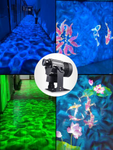 LED Dynamic Water Wave Lamp Water Ripple Projection Lamp Outdoor Waterproof Lighting Project Ocean Water Flow Effect Ambience Light