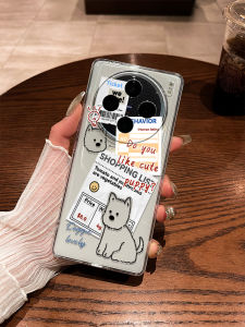 เคสโทรศัพท์ซิลิโคน Realme True Me GT8 GTNeo6SE GT6 Master Exploration Edition ปกป้องเลนส์แบบโปร่งใส ดีไซน์สุนัขหนังสือพิมพ์ ดีไซน์สร้างสรรค์