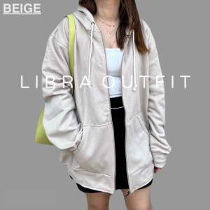 Oversize Jaket Zipper Hoodie Polos zip Up Wanita